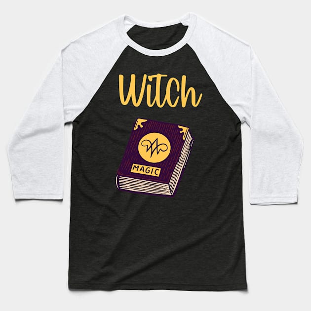 Witch Baseball T-Shirt by Foxxy Merch